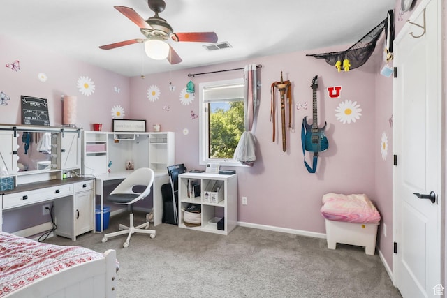 9618 S Ruskin Cir E, Sandy, UT 84092 - carpeted bedroom featuring baseboards and ceiling fan