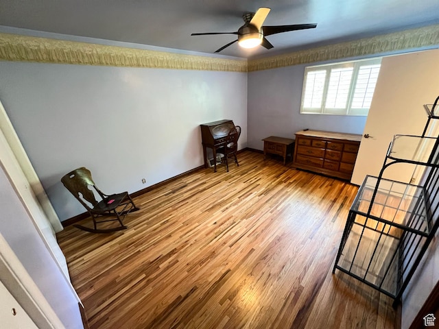 3550 E Oakview Dr, Millcreek, UT 84124 - bedroom featuring light wood-style floors and a ceiling fan