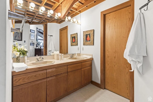 1290 Pinnacle Dr, Park City, UT 84060 - full bathroom featuring double vanity and tile patterned flooring