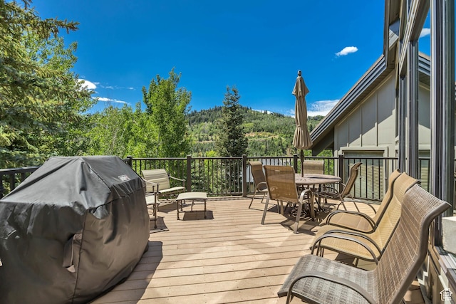 1290 Pinnacle Dr, Park City, UT 84060 - deck featuring area for grilling and outdoor dining area
