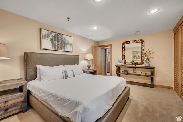 1290 Pinnacle Dr, Park City, UT 84060 - bedroom with light carpet and recessed lighting