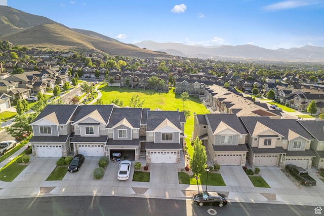 14584 S Heatherly Ln, Herriman, UT 84096 - aerial view of residential area with a mountainous background