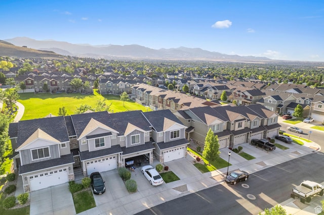 14584 S Heatherly Ln, Herriman, UT 84096 - aerial perspective of suburban area featuring a mountain backdrop