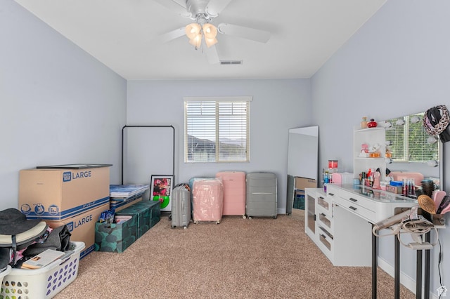 14584 S Heatherly Ln, Herriman, UT 84096 - game room with carpet floors and ceiling fan