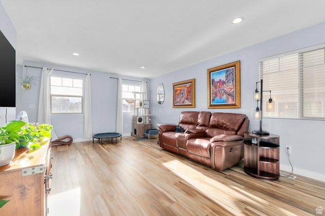 14584 S Heatherly Ln, Herriman, UT 84096 - living area featuring light wood finished floors and recessed lighting