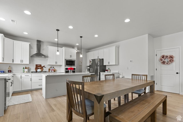 2488 W 2940 S, Syracuse, UT 84075 - dining room featuring light wood-style floors and recessed lighting