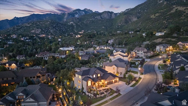 10865 S Hiddenwood Dr, Sandy, UT 84092 - aerial view of property and surrounding area featuring mountains and nearby suburban area