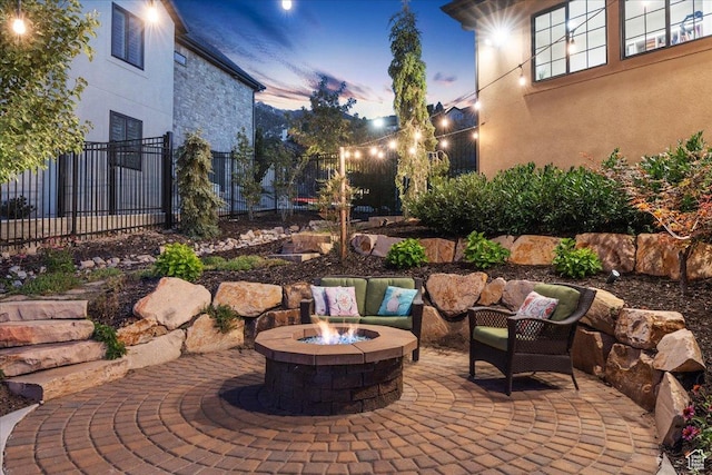 10865 S Hiddenwood Dr, Sandy, UT 84092 - view of patio with an outdoor fire pit