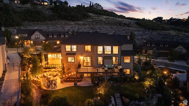 10865 S Hiddenwood Dr, Sandy, UT 84092 - rear view of house featuring stairway
