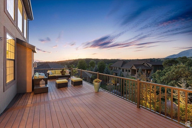 10865 S Hiddenwood Dr, Sandy, UT 84092 - deck with an outdoor hangout area