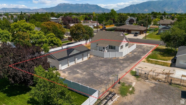 2536 S 1000 W, Syracuse, UT 84075 - aerial view of residential area featuring property parcel outlined and a mountainous background