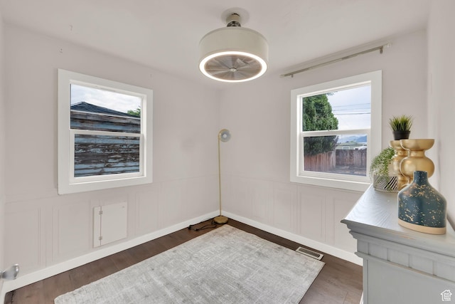 1730 W 150 N, Provo, UT 84601 - unfurnished dining area featuring wood finished floors, a decorative wall, and wainscoting