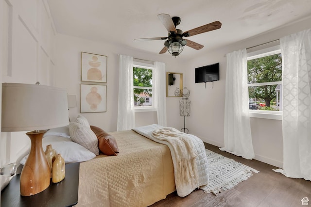 1730 W 150 N, Provo, UT 84601 - bedroom with wood finished floors and ceiling fan