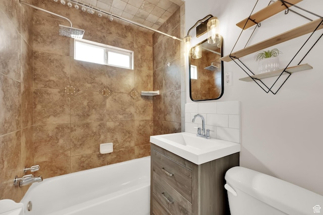 1730 W 150 N, Provo, UT 84601 - bathroom with shower / bath combination, vanity, and backsplash