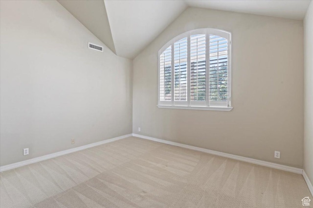 1116 W Wasatch Downs Dr, South Jordan, UT 84095 - carpeted empty room featuring lofted ceiling and baseboards