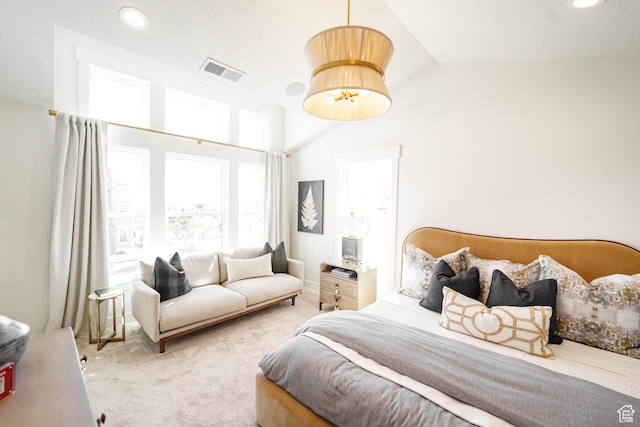 11448 S Watercourse Rd, South Jordan, UT 84009 - carpeted bedroom featuring lofted ceiling and recessed lighting