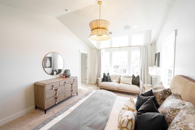 11448 S Watercourse Rd, South Jordan, UT 84009 - bedroom featuring light colored carpet and vaulted ceiling