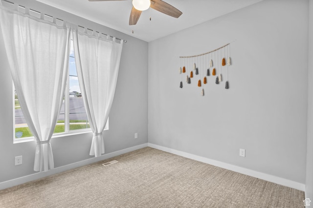 7603 S Scenic Maple Dr S, West Jordan, UT 84081 - unfurnished room with ceiling fan and carpet flooring