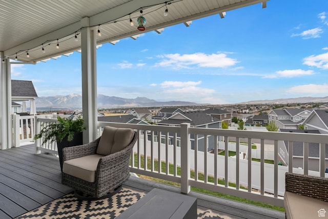 7603 S Scenic Maple Dr S, West Jordan, UT 84081 - deck with a mountain view and a residential view