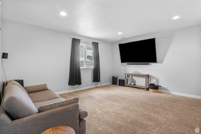 7603 S Scenic Maple Dr S, West Jordan, UT 84081 - living area featuring carpet and recessed lighting
