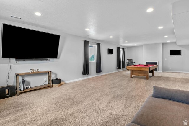 7603 S Scenic Maple Dr S, West Jordan, UT 84081 - game room featuring carpet floors, recessed lighting, and pool table