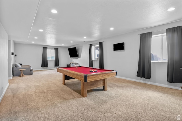 7603 S Scenic Maple Dr S, West Jordan, UT 84081 - playroom with carpet flooring, recessed lighting, and pool table