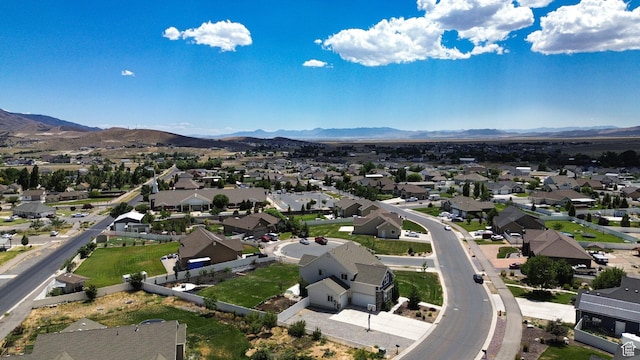 9602 N Blue Sky Dr, Eagle Mountain, UT 84005 - aerial perspective of suburban area with mountains