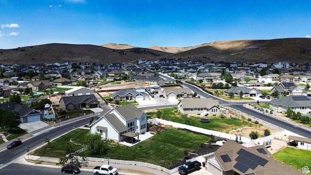 9602 N Blue Sky Dr, Eagle Mountain, UT 84005 - aerial view of residential area with a mountain backdrop