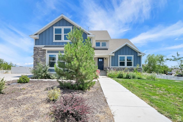9602 N Blue Sky Dr, Eagle Mountain, UT 84005 - craftsman inspired home featuring board and batten siding, stone siding, and a shingled roof