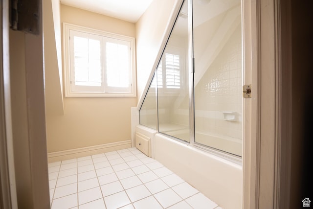 13251 S 1162 E, Draper, UT 84020 - bathroom featuring shower / bath combination with glass door and tile patterned floors