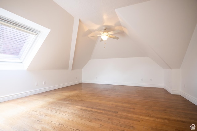 13251 S 1162 E, Draper, UT 84020 - additional living space featuring lofted ceiling, ceiling fan, and wood finished floors