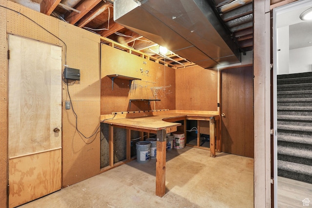 155 N 1600 W, West Point, UT 84015 - unfinished below grade area featuring a workshop area and stairway