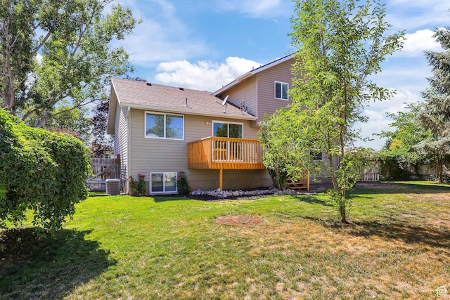155 N 1600 W, West Point, UT 84015 - rear view of house with a wooden deck and a shingled roof