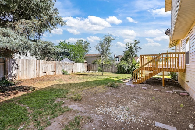 155 N 1600 W, West Point, UT 84015 - fenced backyard with stairs and a deck
