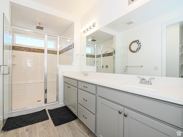 609 E 460 S, American Fork, UT 84003 - bathroom featuring double vanity and a stall shower