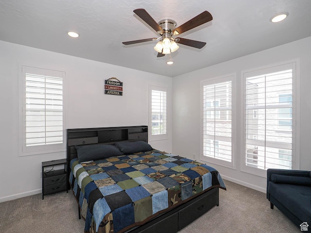 609 E 460 S, American Fork, UT 84003 - bedroom featuring carpet flooring, recessed lighting, and ceiling fan