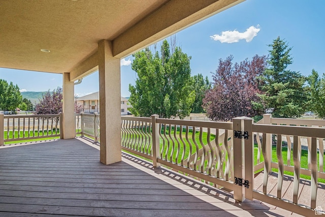 1516 S Lost Colt Dr, Heber City, UT 84032 - wooden deck with a mountain view