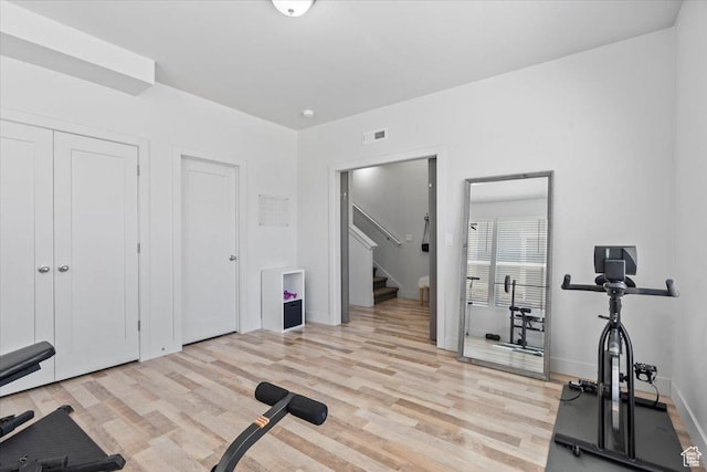 5137 W Stockfield Ln, Herriman, UT 84096 - exercise area with light wood-style floors and baseboards
