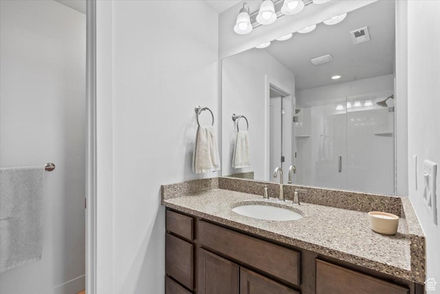 5137 W Stockfield Ln, Herriman, UT 84096 - bathroom with a stall shower and vanity