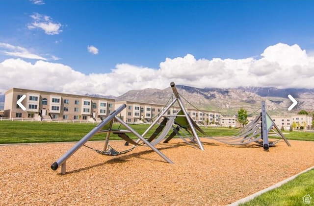 796 E 500 S, American Fork, UT 84003 - community jungle gym featuring a lawn and a mountain view