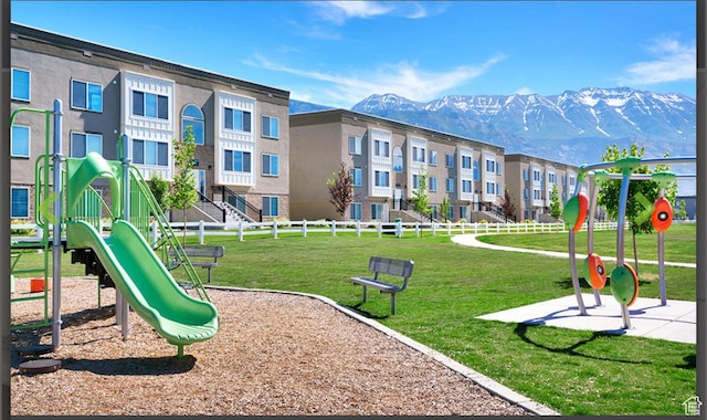 796 E 500 S, American Fork, UT 84003 - community playground with a lawn and a mountain view