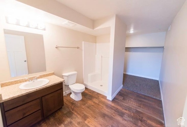 796 E 500 S, American Fork, UT 84003 - bathroom with a shower stall, wood finished floors, and vanity