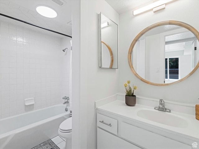 5561 S Willow Ln Unit C, Murray, UT 84107 - full bathroom with vanity, washtub / shower combination, and tile patterned floors