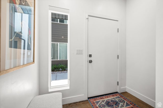 765 N 400 W Unit 205, Salt Lake City, UT 84103 - entryway featuring baseboards and wood finished floors