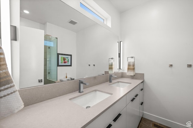 765 N 400 W Unit 205, Salt Lake City, UT 84103 - bathroom featuring double vanity and a shower