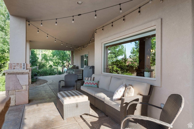 1557 S Stone Cliff Dr, St George, UT 84790 - view of patio with an outdoor living space