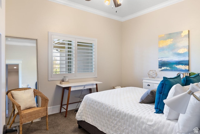 1557 S Stone Cliff Dr, St George, UT 84790 - bedroom featuring carpet floors and crown molding