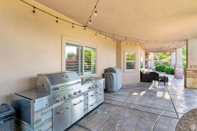 1557 S Stone Cliff Dr, St George, UT 84790 - view of patio featuring exterior kitchen