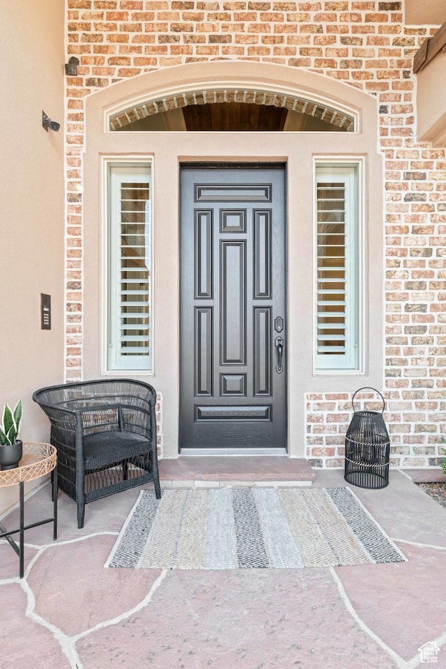 1557 S Stone Cliff Dr, St George, UT 84790 - entrance to property with brick siding