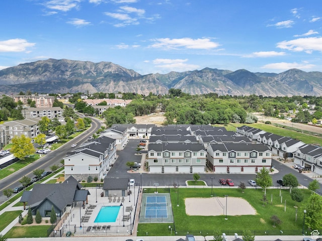 655 W 1430 S, Orem, UT 84058 - aerial view of residential area with a mountainous background and a pool area